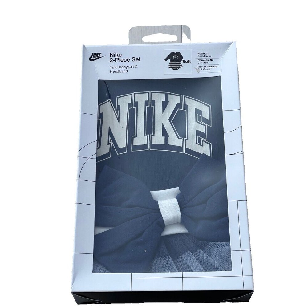 Nike 2-Piece Set Tutu Bodysuit & Headband Navy Blue ( 0-6M )